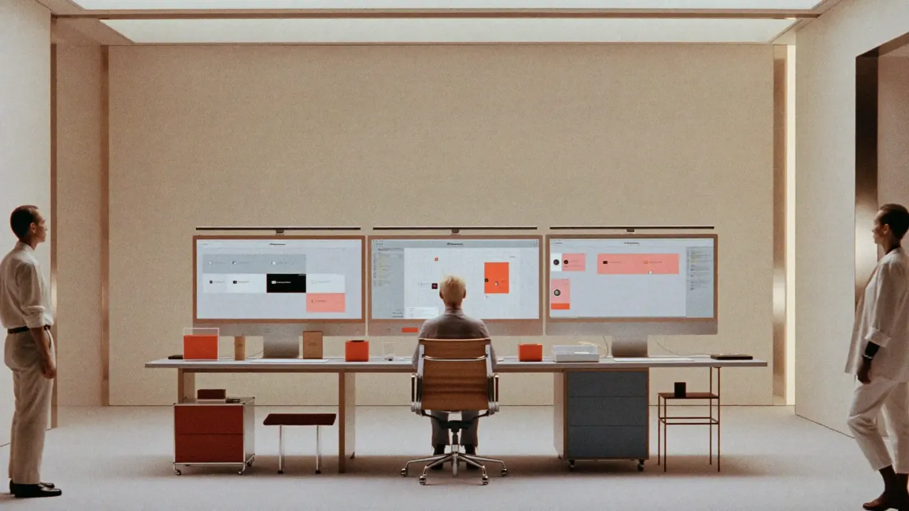 Designer workstation with triple display
