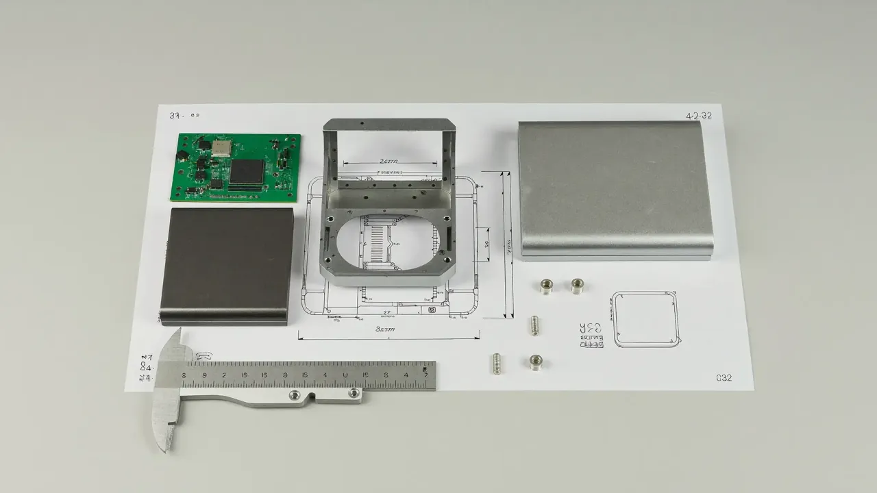 Pcb and aluminum enclosure engineering layout