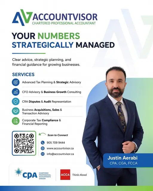 AccountVisor flyer & pull-up banner, flyer