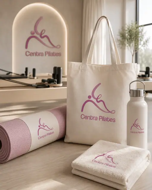Centra Pilates logo & brand mockups, image 10