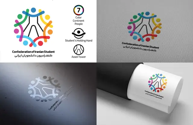 Confederation of Iranian Students brand identity, Logo sketches, image 2