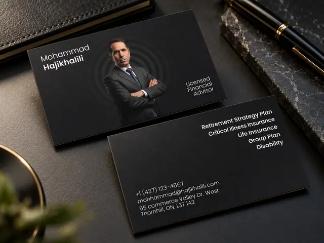 Hajikhalili business card design & print, premium mockup