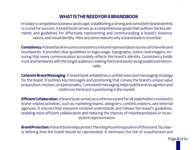 Hanson Academy brand book, page 2