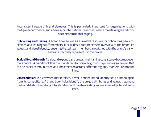 Hanson Academy brand book, page 3