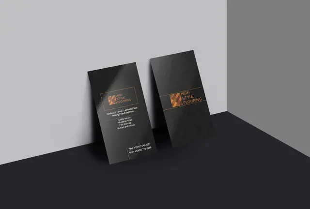 High Style Flooring business card design, image 1