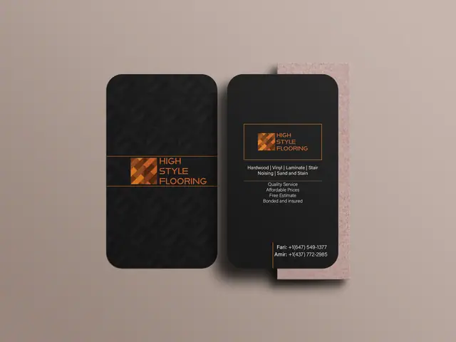 High Style Flooring business card design, image 2