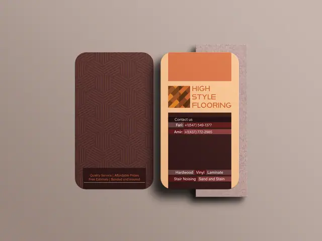 High Style Flooring business card design, image 3