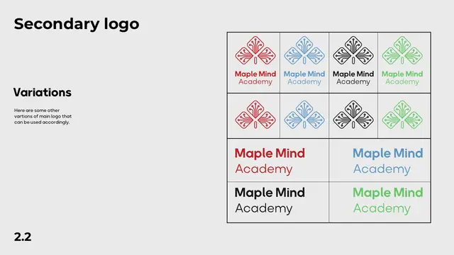 Maple Mind Academy brand guidelines, page 7