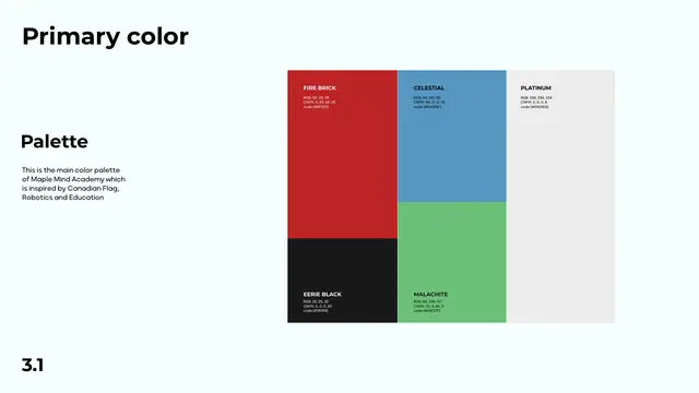 Maple Mind Academy brand guidelines, page 9