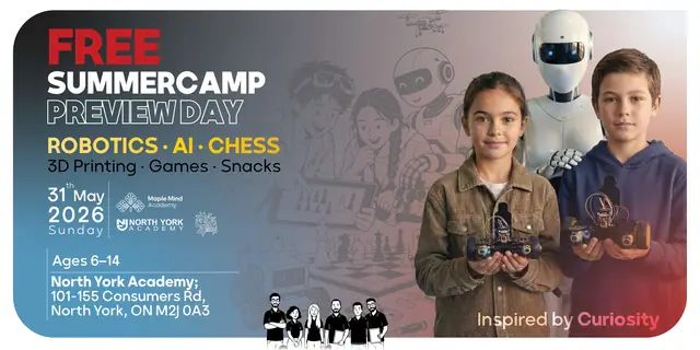 Maple Mind Academy flyers & event marketing, Open house (print & digital), eventbrite banner