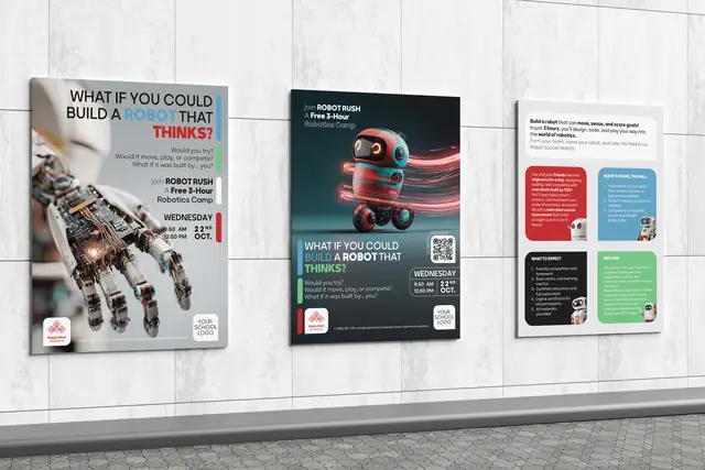 Maple Mind Academy poster design, mockup 1