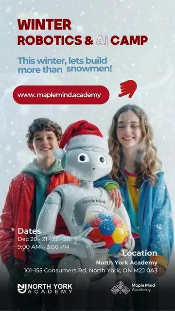 Maple Mind Academy social media reels, winter camp instagram reel