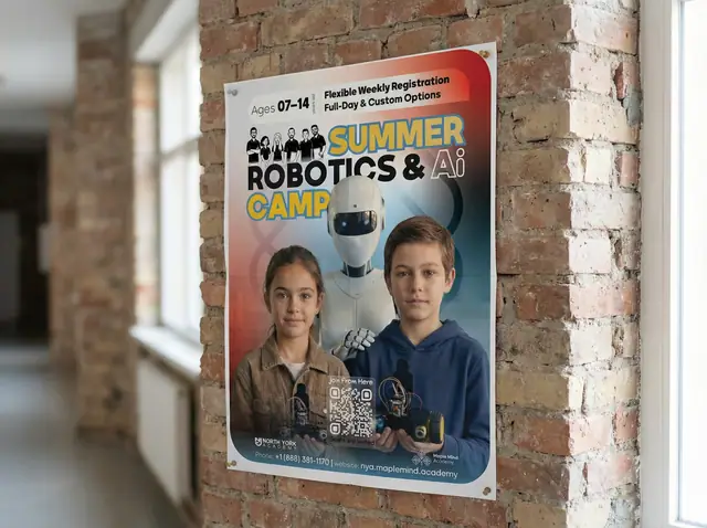 Maple Mind Academy “What If” summer camp campaign, In-context mockups, image 1