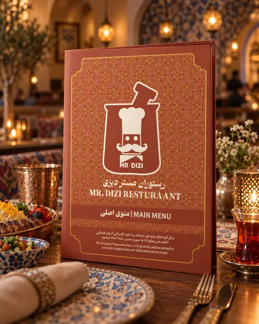 Mr Dizi Persian restaurant menu, Version 1, image 1