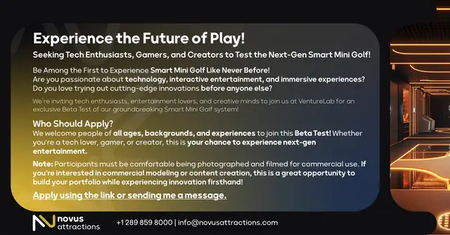 Novus Attractions “Future of Play” digital invitation, image 2