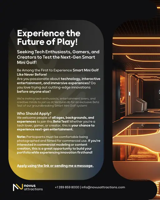 Novus Attractions “Future of Play” digital invitation, image 3