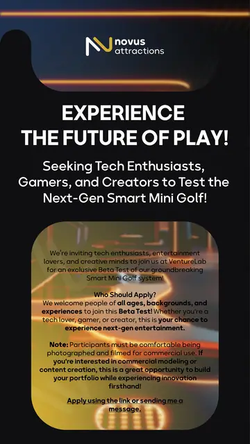 Novus Attractions “Future of Play” digital invitation, image 4