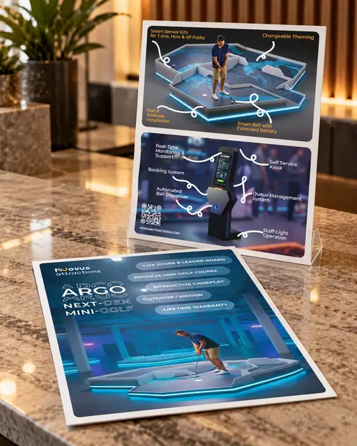 Novus Attractions flyer design, Flyer 2, marketing mockup