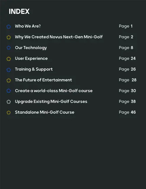 Novus Attractions product catalogue 2025, page 3