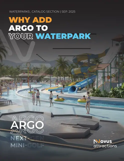 Novus Attractions product catalogues 2026 in 8 sector editions, Waterparks, page 1