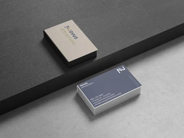 Novus Attractions rebranding & brand book, Brand applications, business card 1