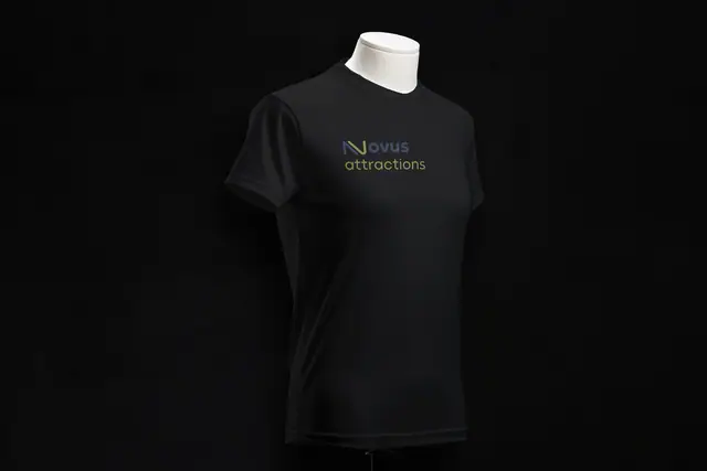 Novus Attractions rebranding & brand book, Brand applications, t shirt