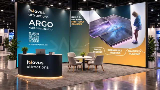 Novus Attractions trade show booth design, Booth concept 2, image 2
