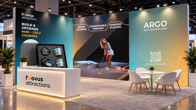 Novus Attractions trade show booth design, Booth concept 3, image 2