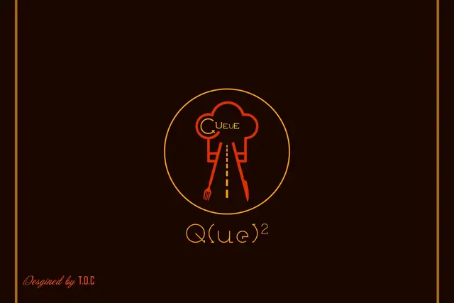 Queue Food logo design, Version 1, image 1