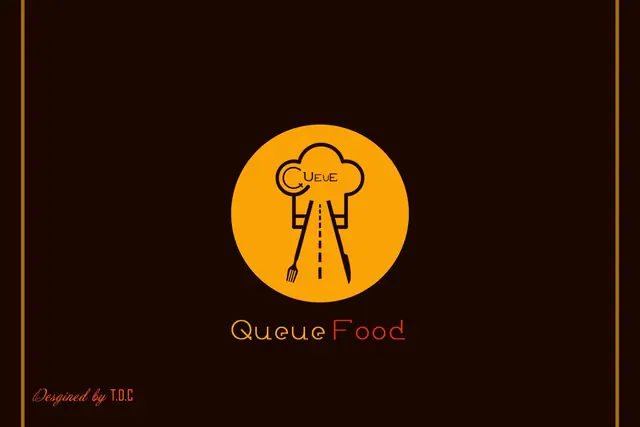 Queue Food logo design, Version 1, image 4