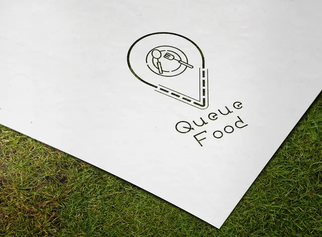 Queue Food logo design, Version 2, image 2